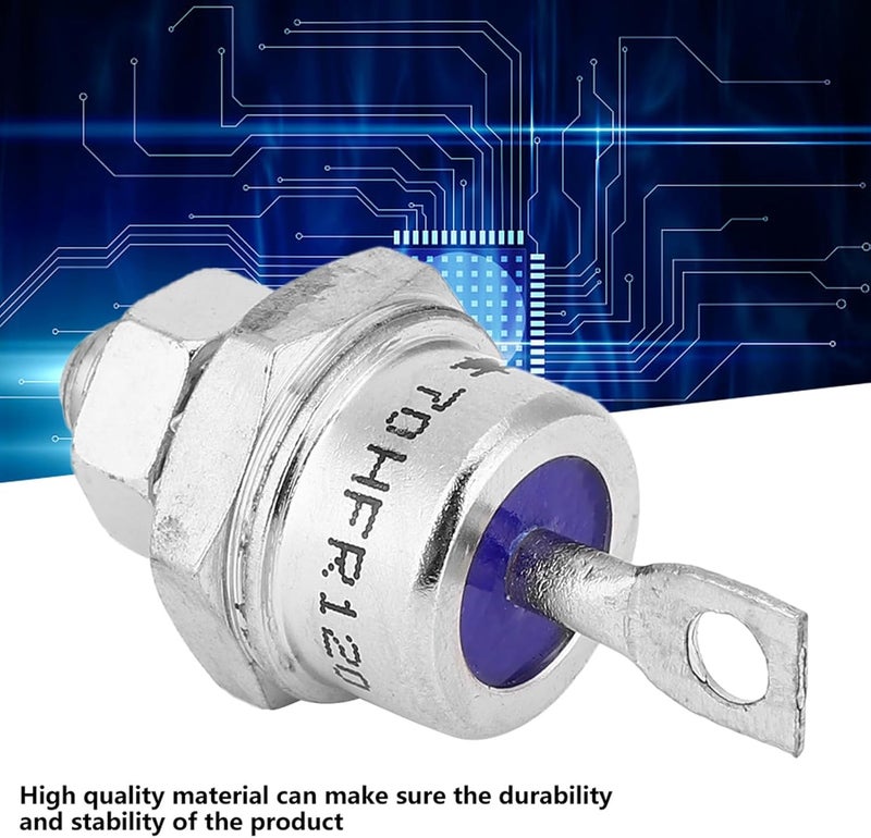 Chazcool Spiral Rectifier Diode, 5 Pairs Chassis Stud Mounting Diode, Stud Diode Pair Iron Base for Battery Charging Motor Control Power Supply Welder Machine Control - Image 5